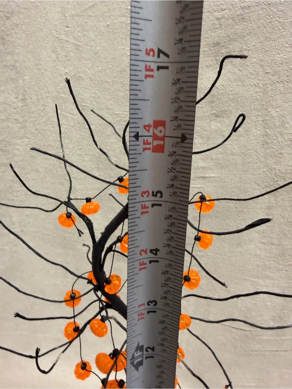 Halloween Lighted Jack-o-lantern Tree with Pumkins -Battery On/Off 17”